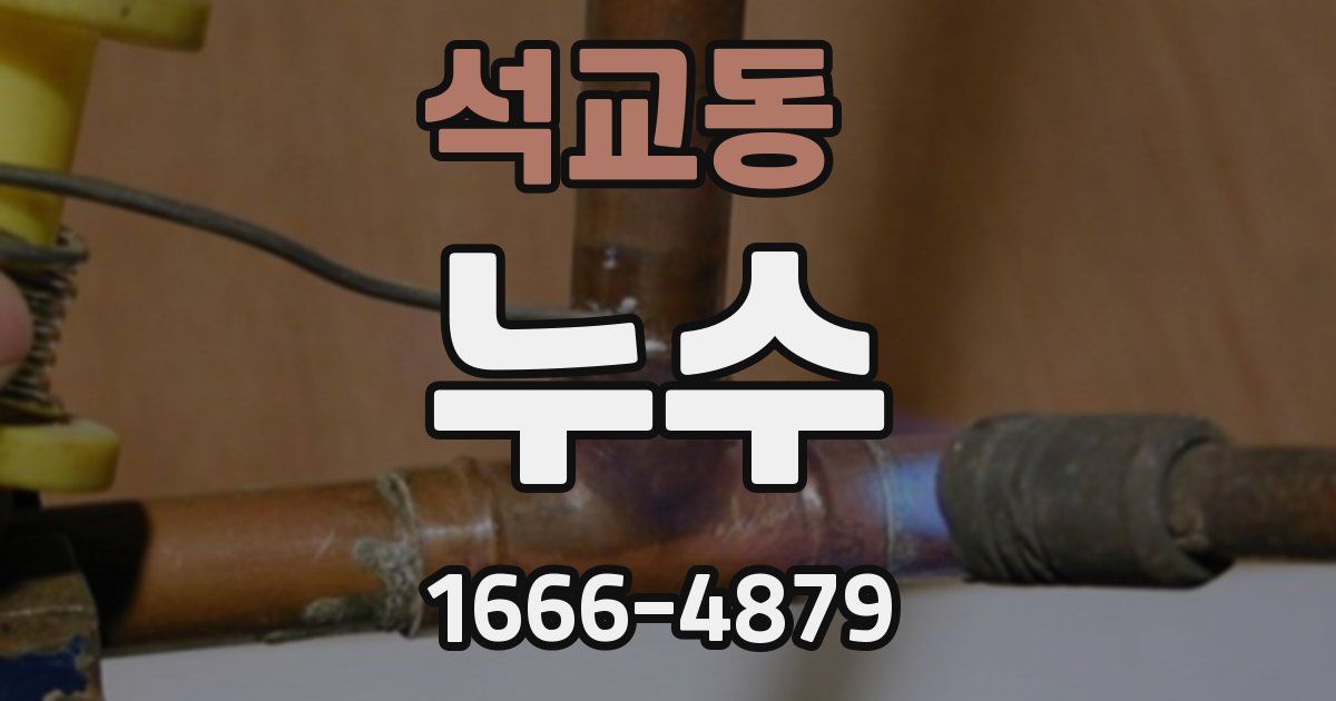 석교동 누수