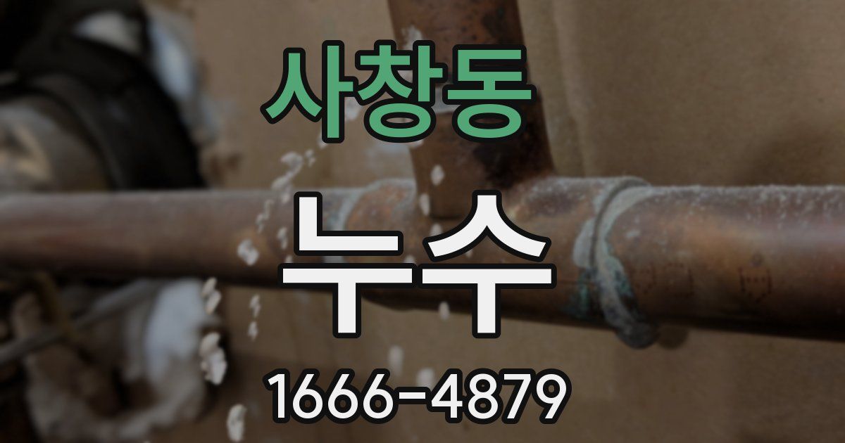 사창동 누수