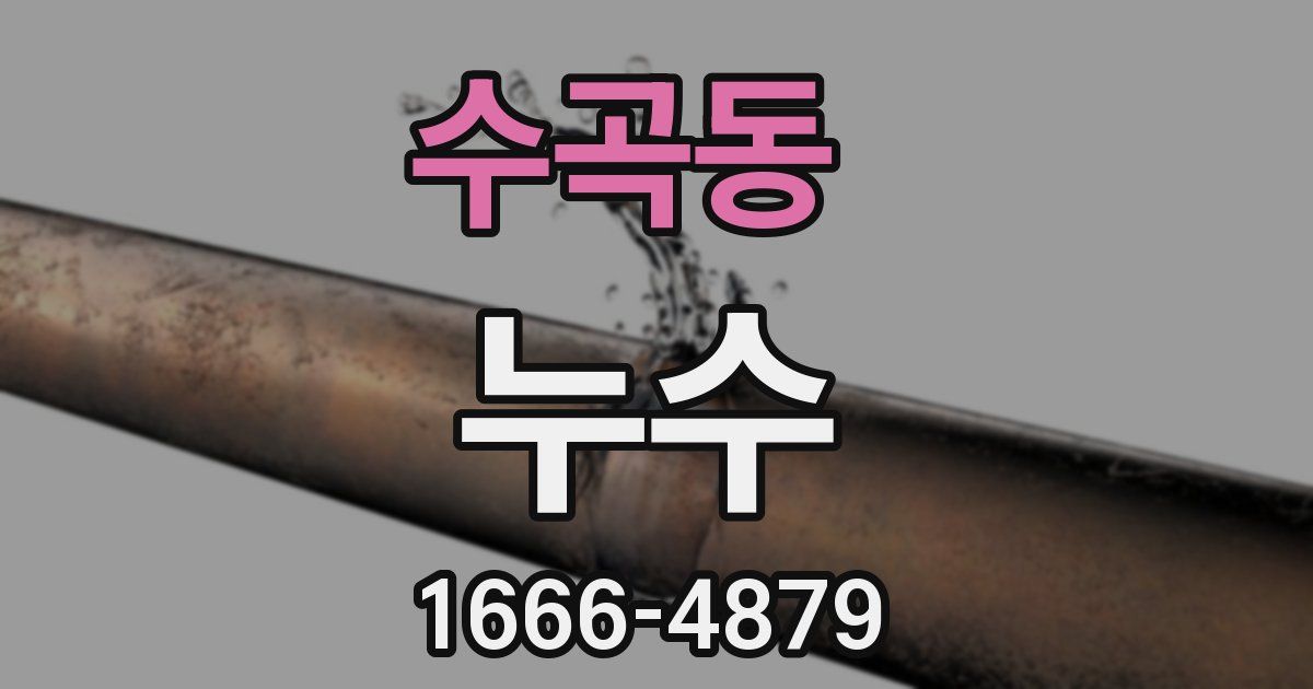 수곡동 누수