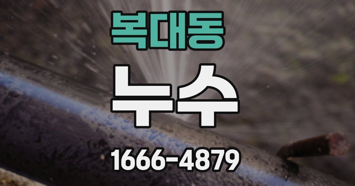 복대동 누수