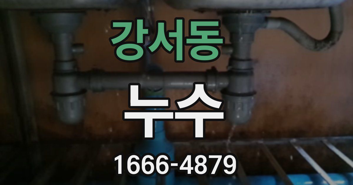 강서동 누수