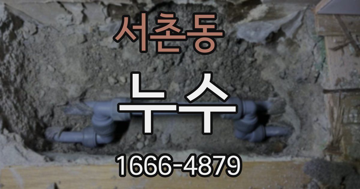서촌동 누수