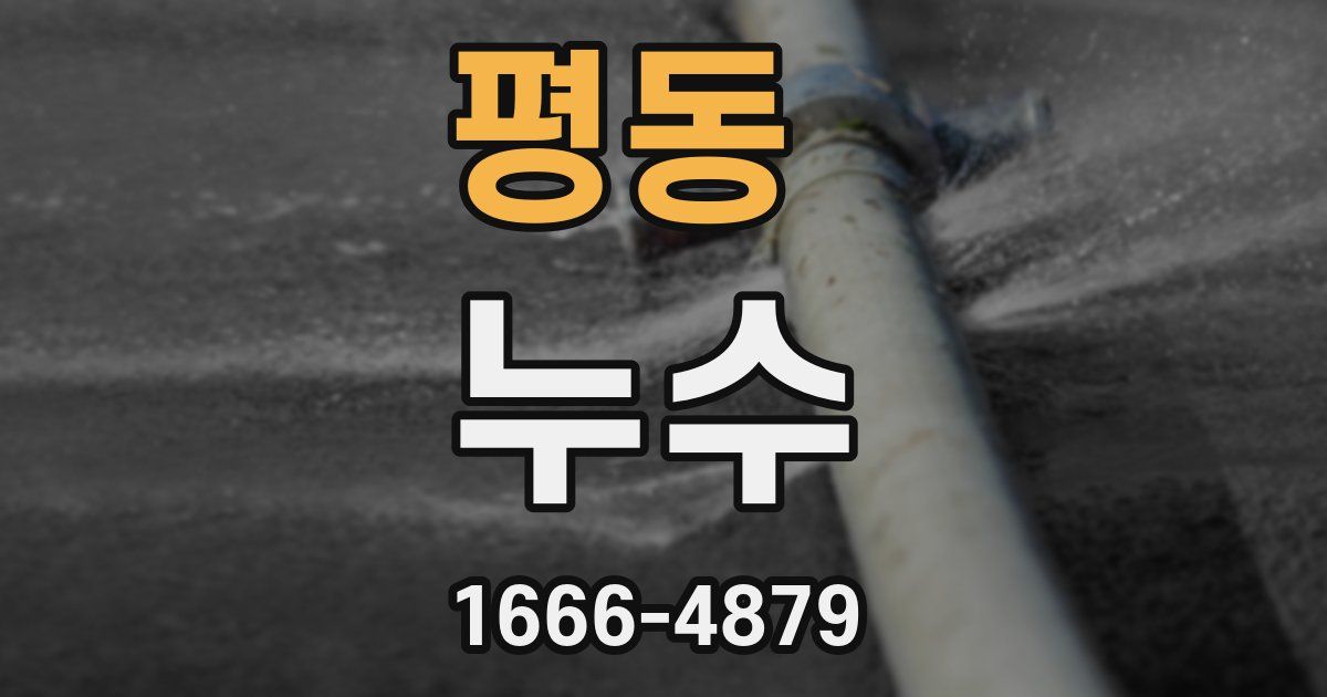 평동 누수