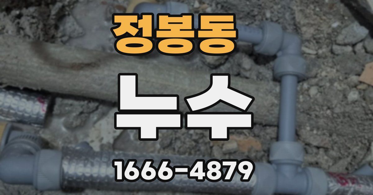 정봉동 누수
