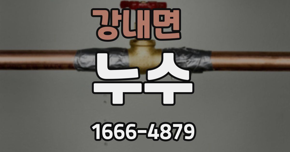 강내면 누수