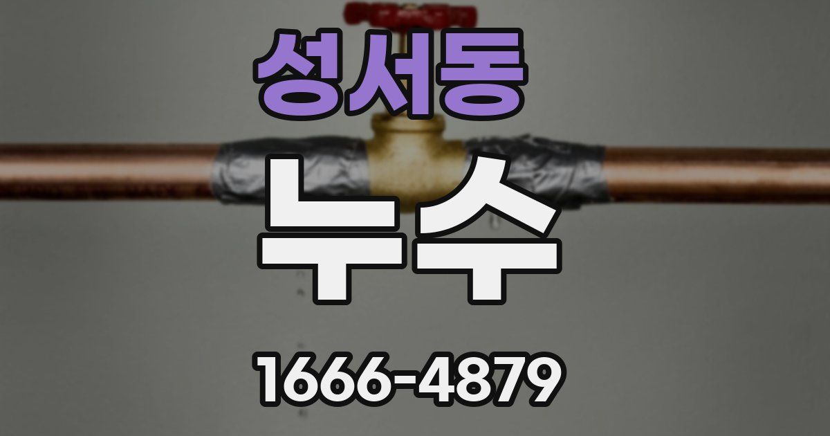 성서동 누수