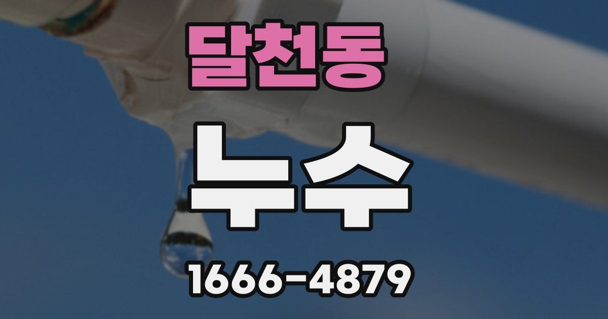 달천동 누수