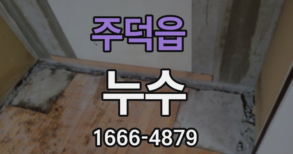 주덕읍 누수