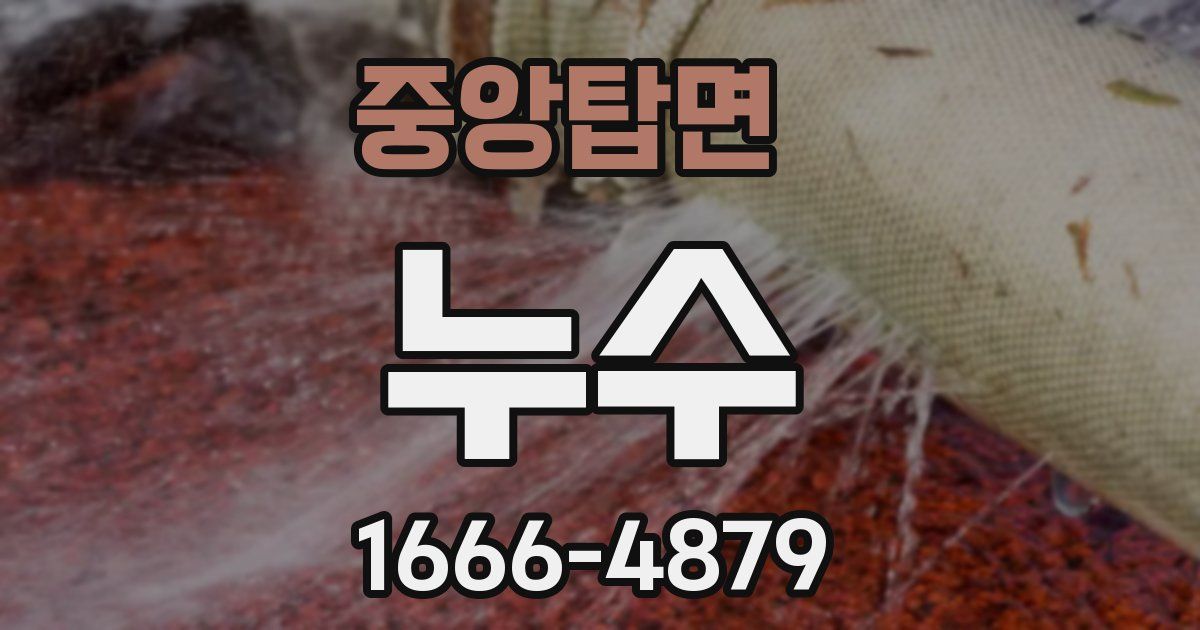 중앙탑면 누수