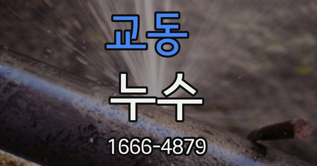 교동 누수
