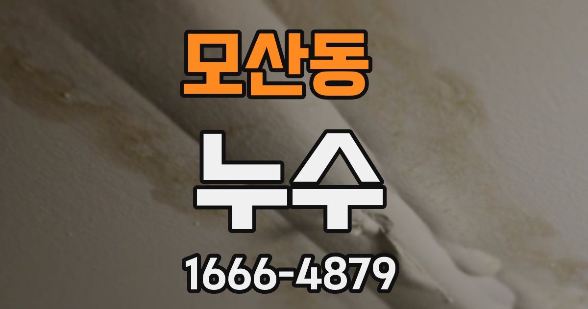 모산동 누수