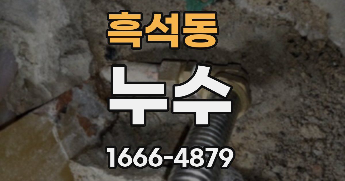 흑석동 누수