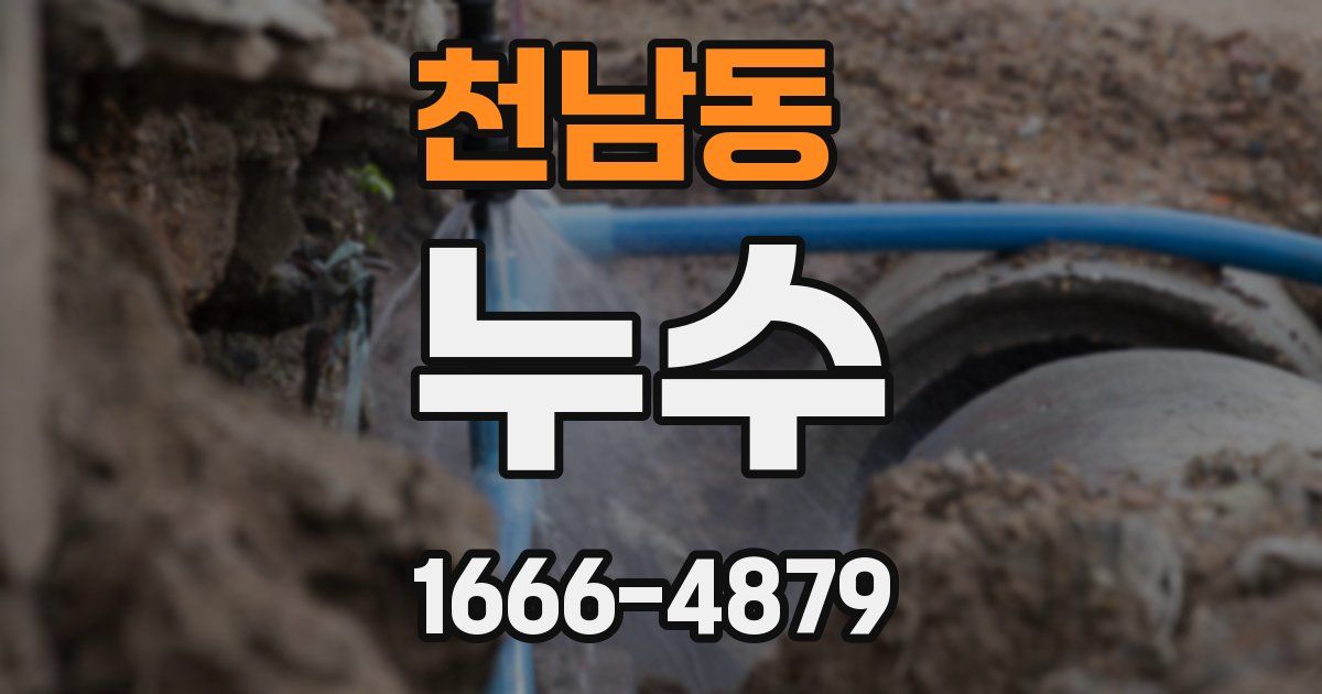 천남동 누수