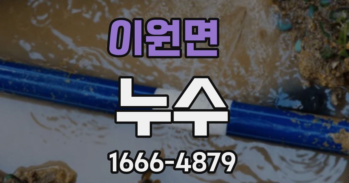 이원면 누수