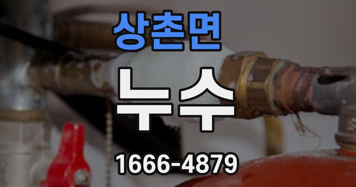 상촌면 누수