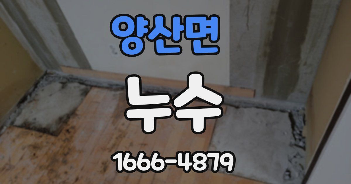 양산면 누수