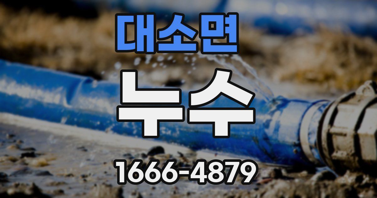 대소면 누수