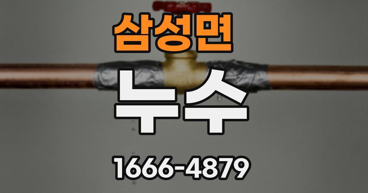 삼성면 누수