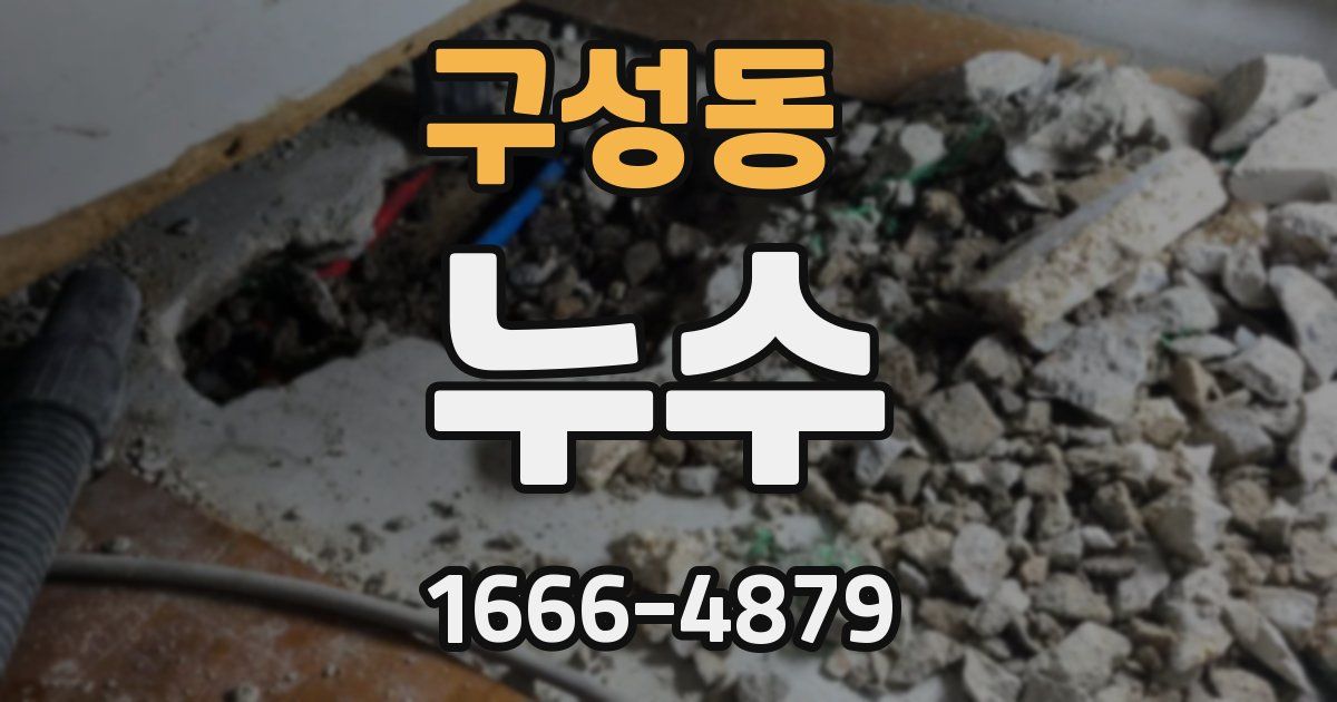구성동 누수