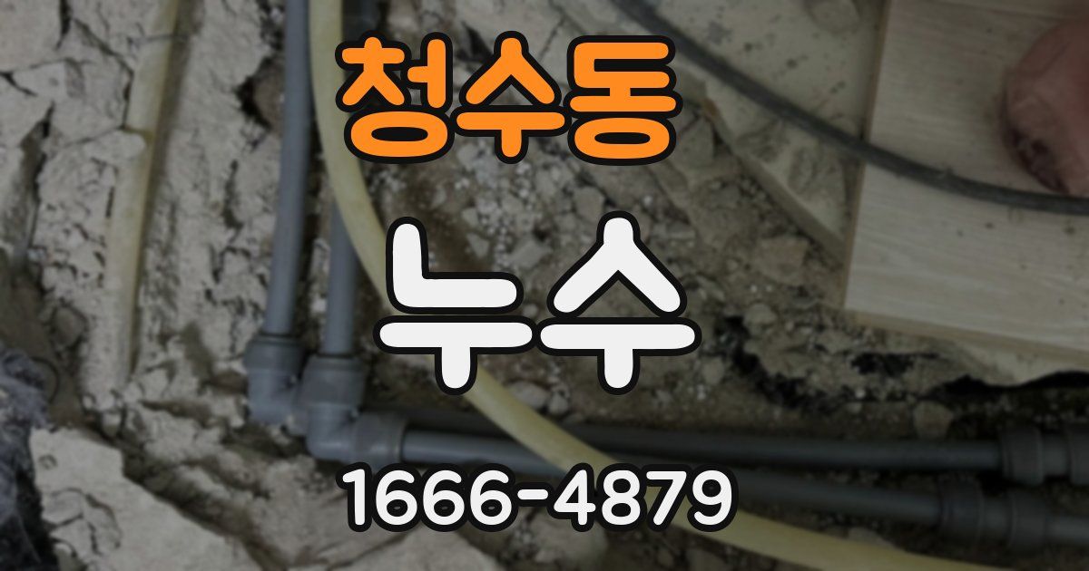 청수동 누수