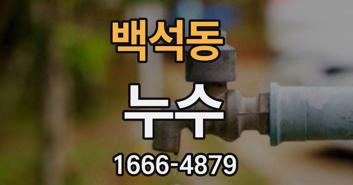 백석동 누수