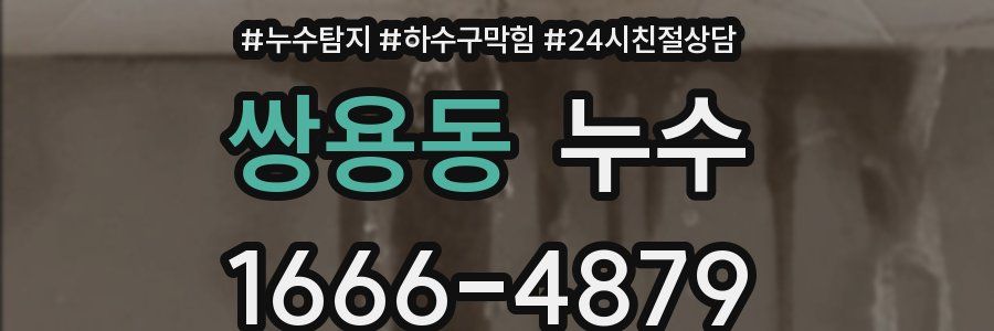 쌍용동 누수