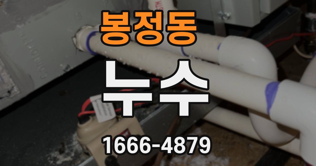 봉정동 누수
