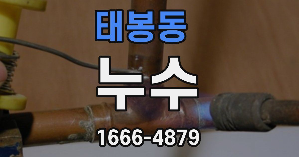 태봉동 누수
