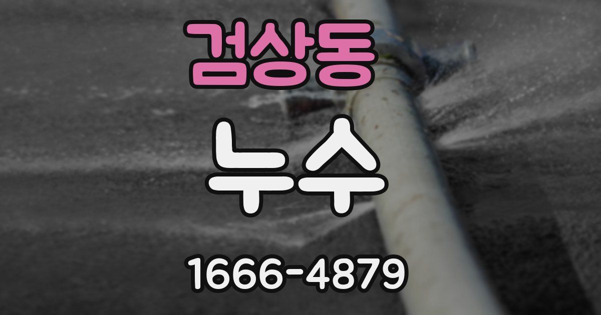 검상동 누수