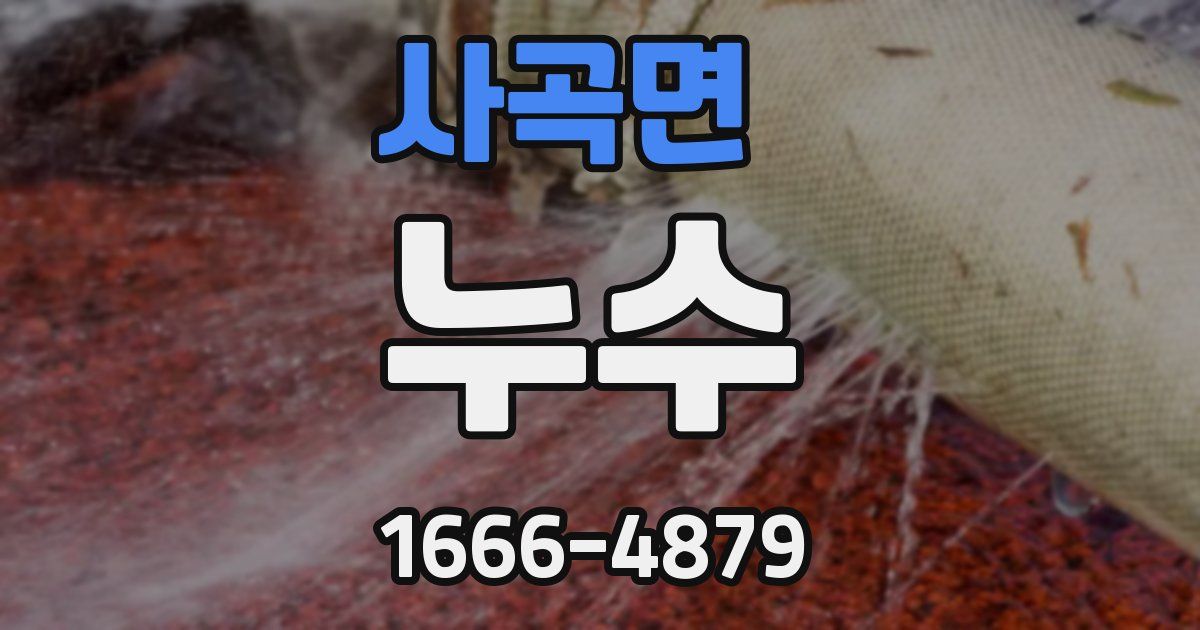 사곡면 누수