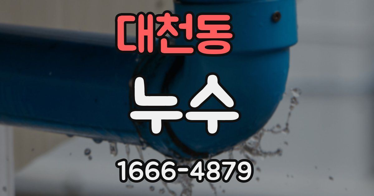 대천동 누수