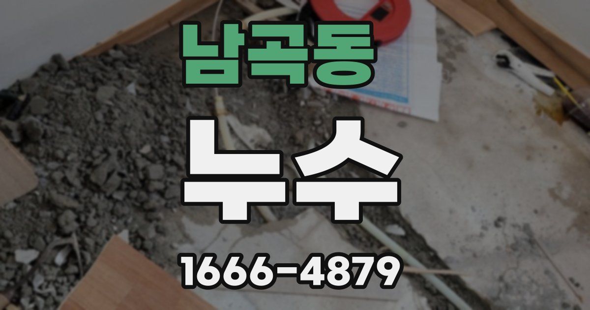 남곡동 누수