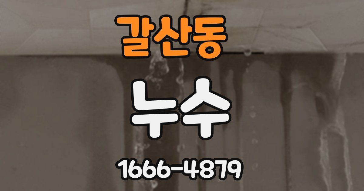 갈산동 누수