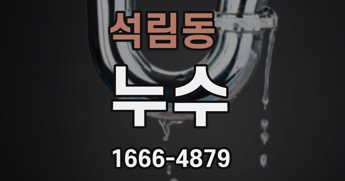 석림동 누수