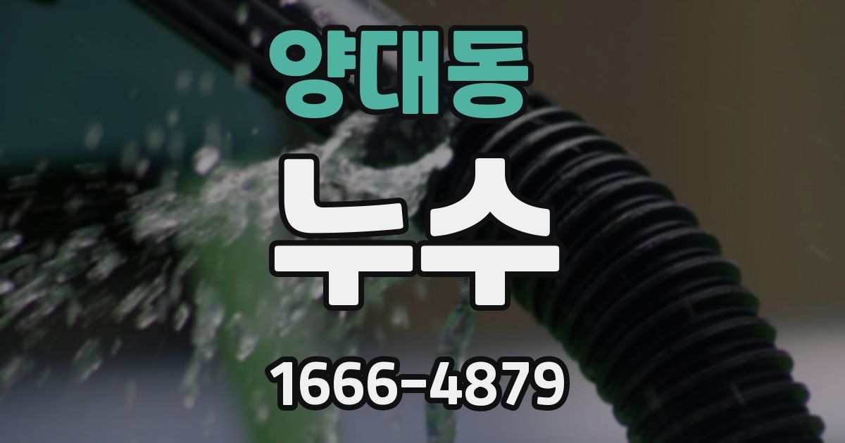 양대동 누수