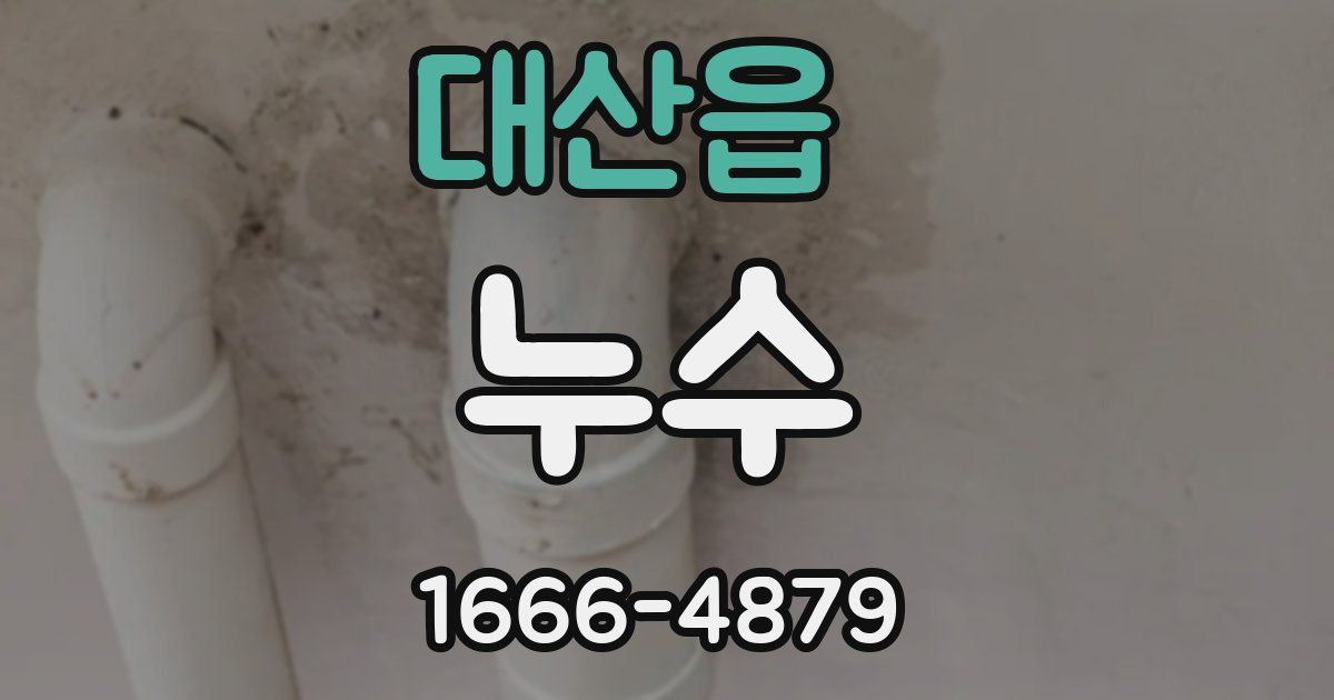대산읍 누수