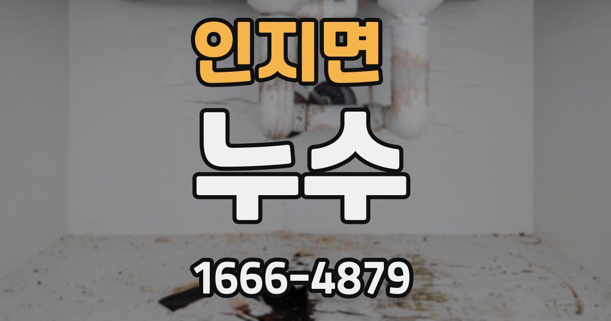 인지면 누수