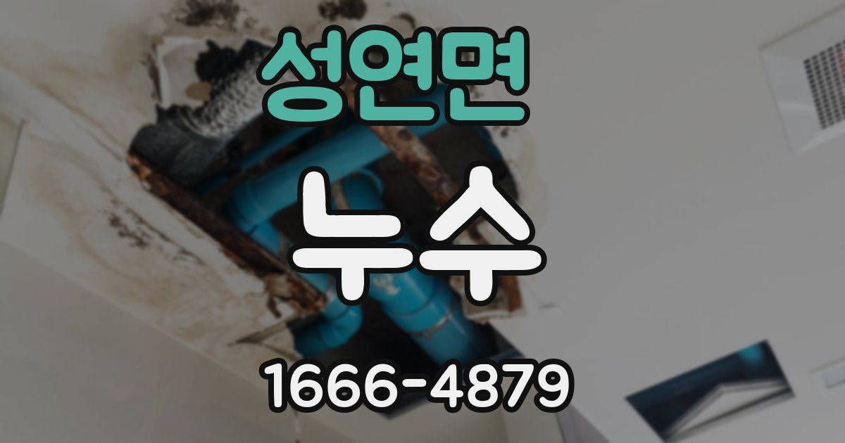 성연면 누수