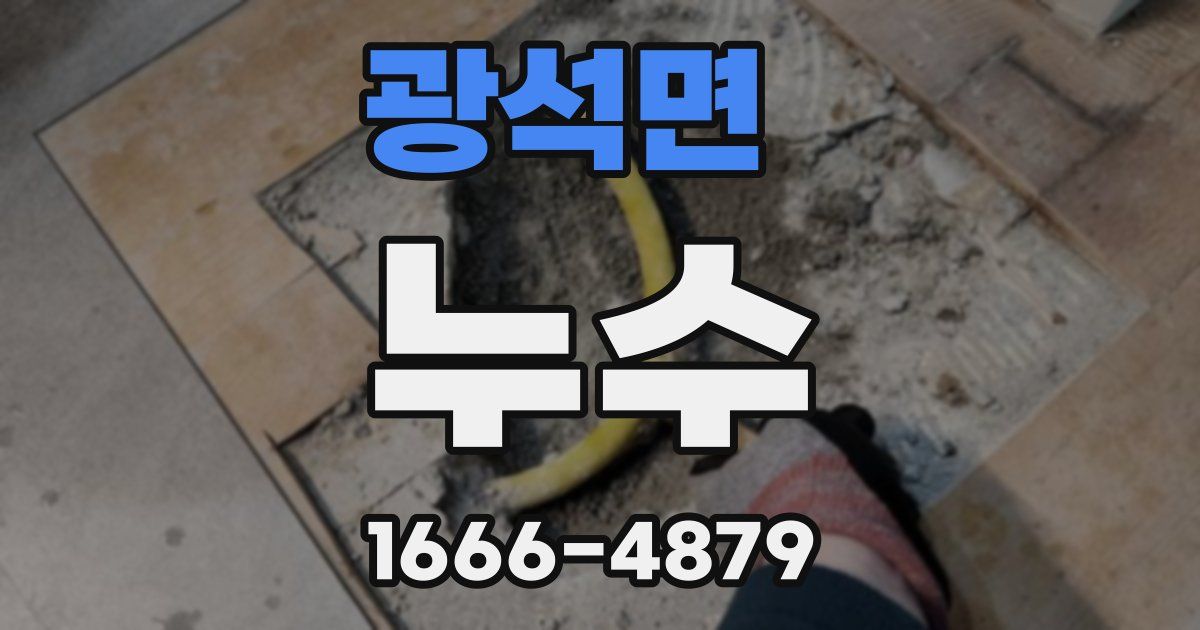광석면 누수