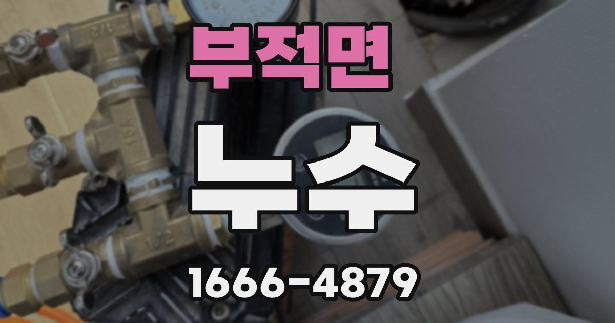 부적면 누수