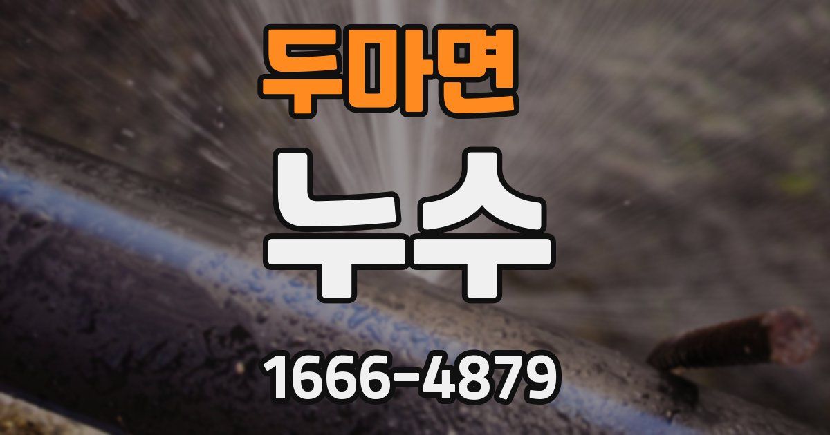 두마면 누수