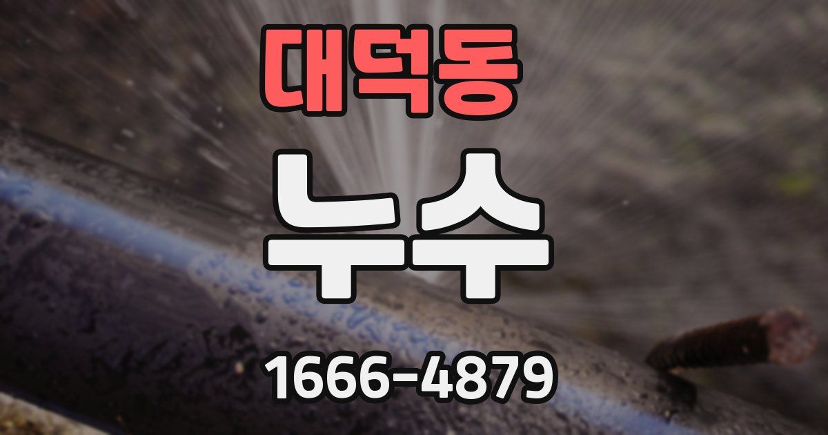 대덕동 누수