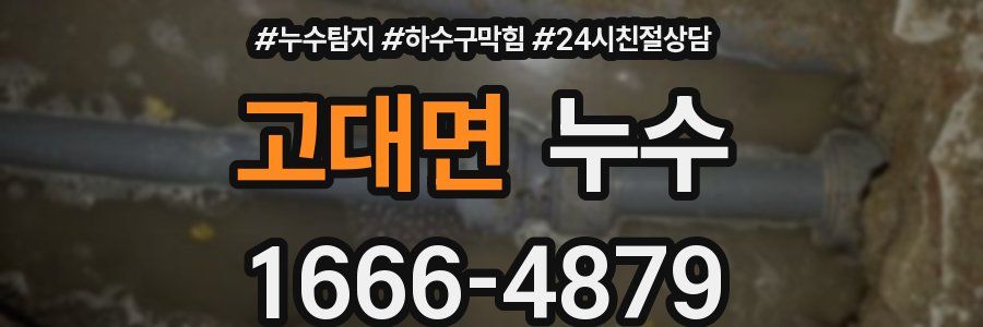 고대면 누수