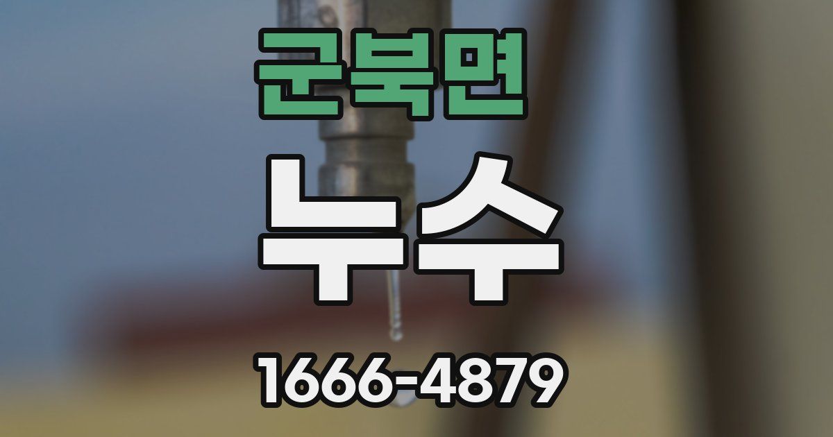 군북면 누수