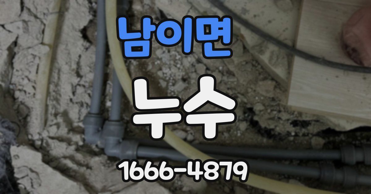 남이면 누수