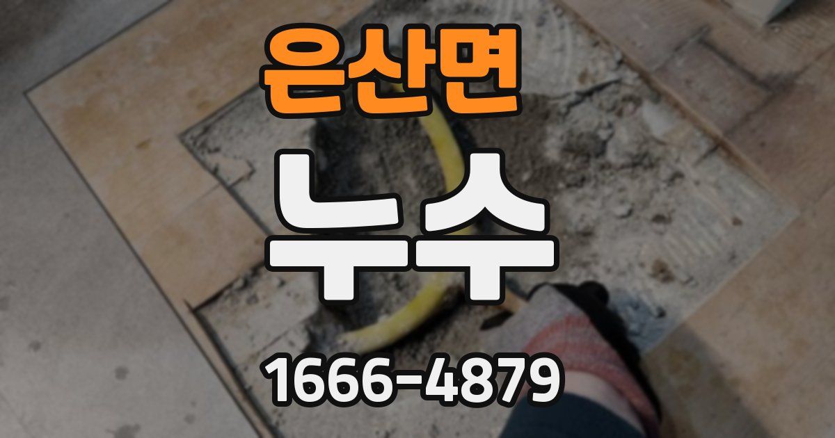은산면 누수