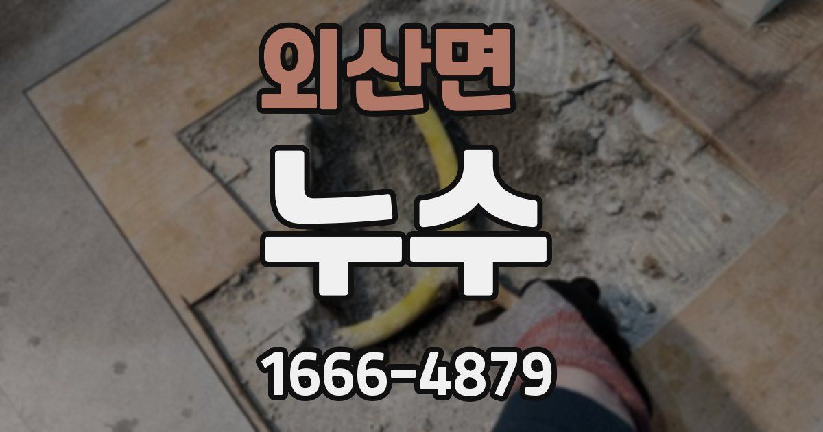 외산면 누수