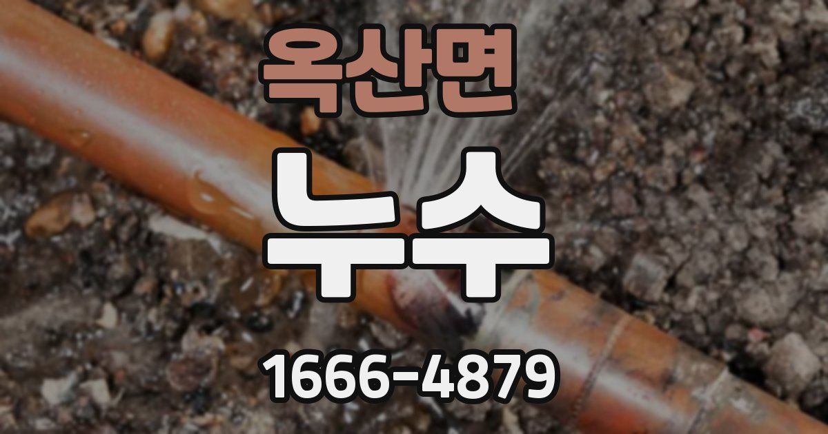 옥산면 누수