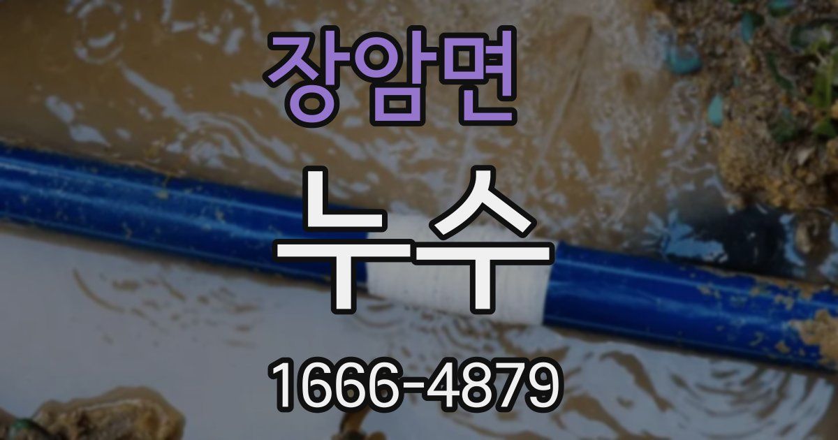 장암면 누수