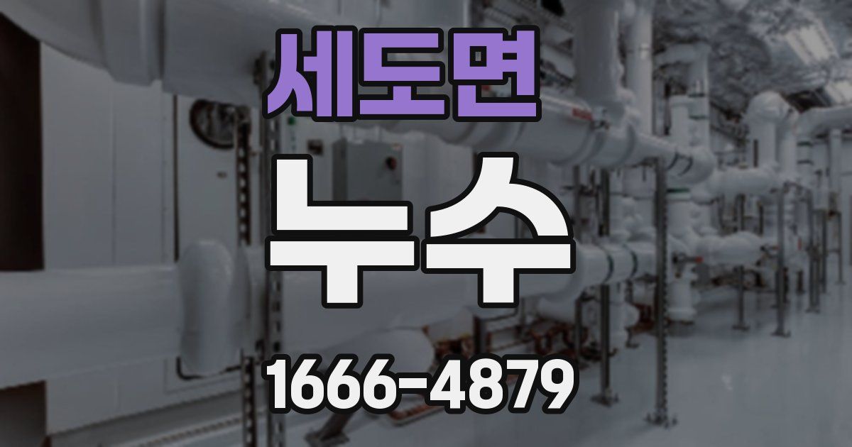 세도면 누수